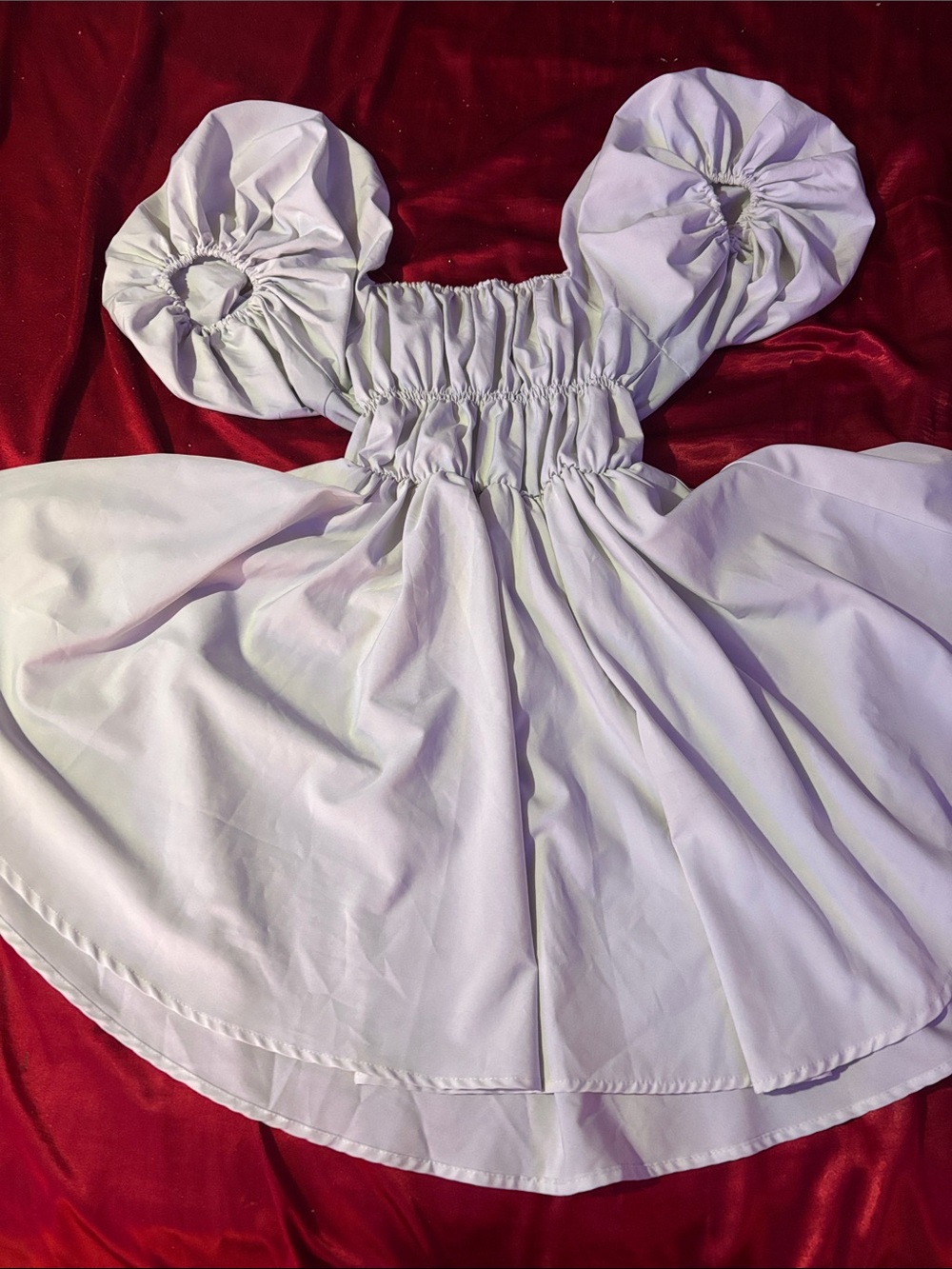 Girls Lilac Puff-Sleeve Party Dress